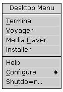 Desktop menu